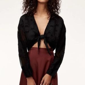 Aritzia Wilfred Tie Front Blouse